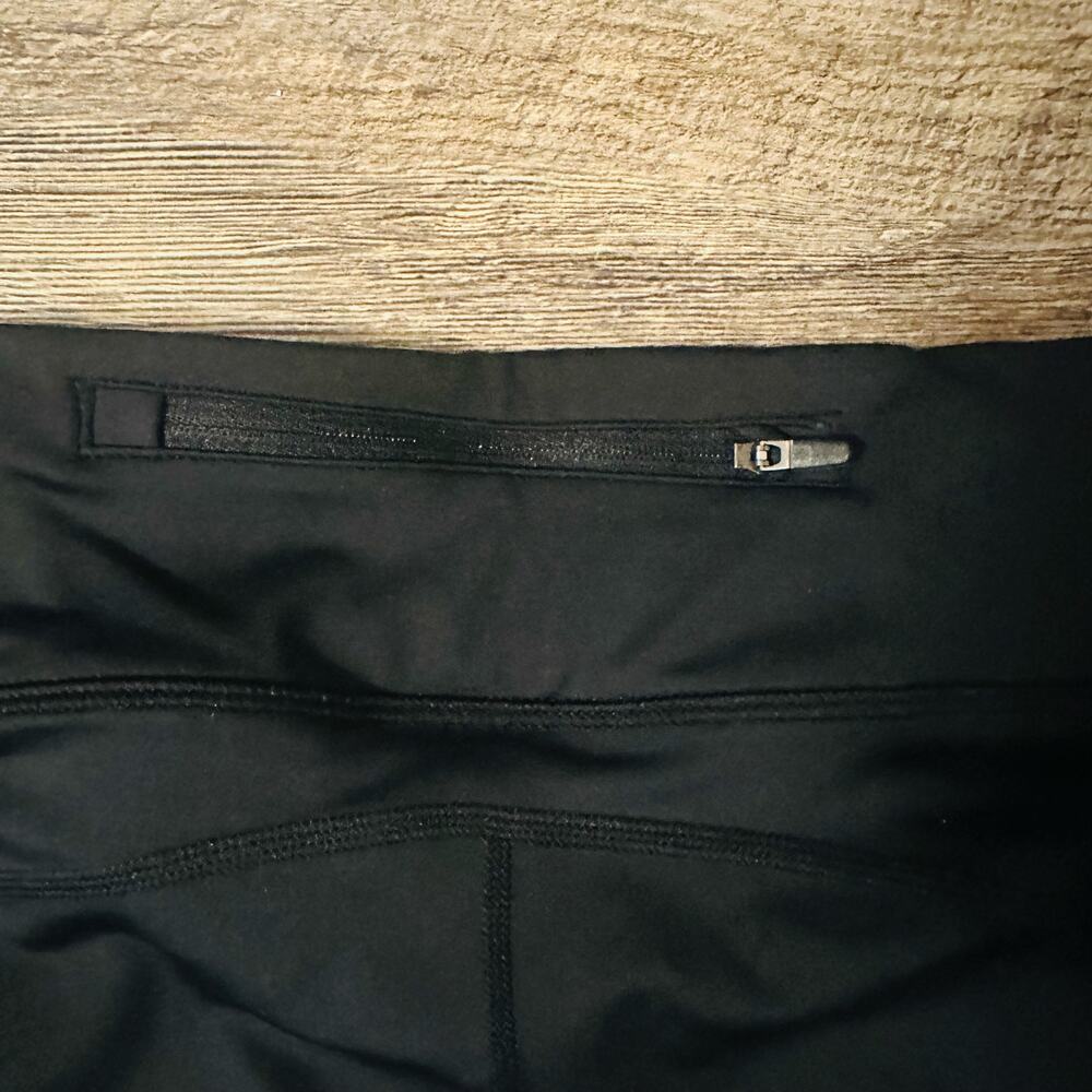 Nike Women's Black Solid Stretch Mid Rise Running Cropped Leggings Medium - Picture 3 of 5